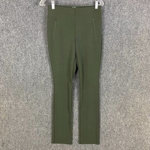 Banana Republic Sport Leggings Women's Size 4 Zipper Green Stretch